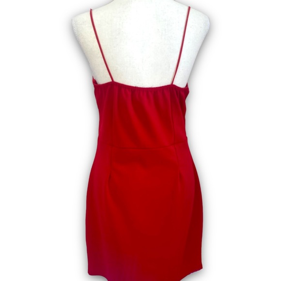 NastyGal Know Your Angles Red Mini Dress Size 10 - Picture 6 of 9